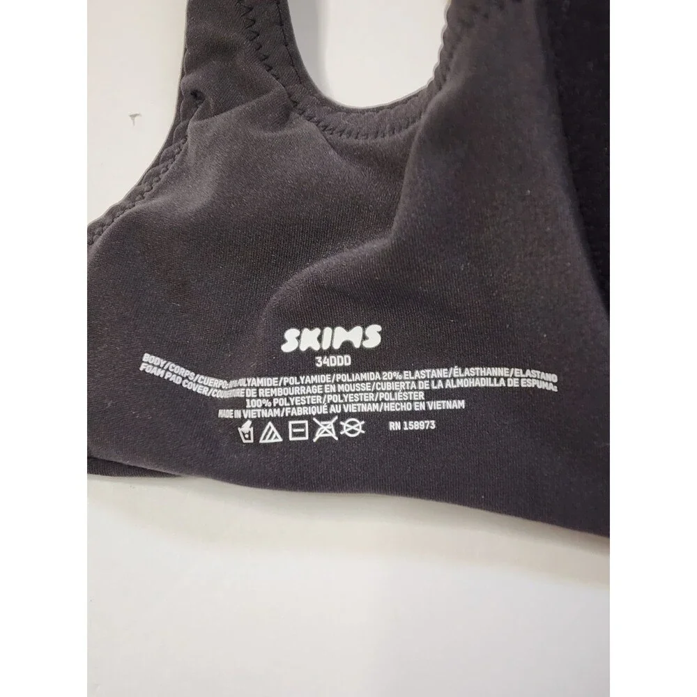 Skims Bra Womens 34DDD Onyx Fits Everybody Demi T-shirt